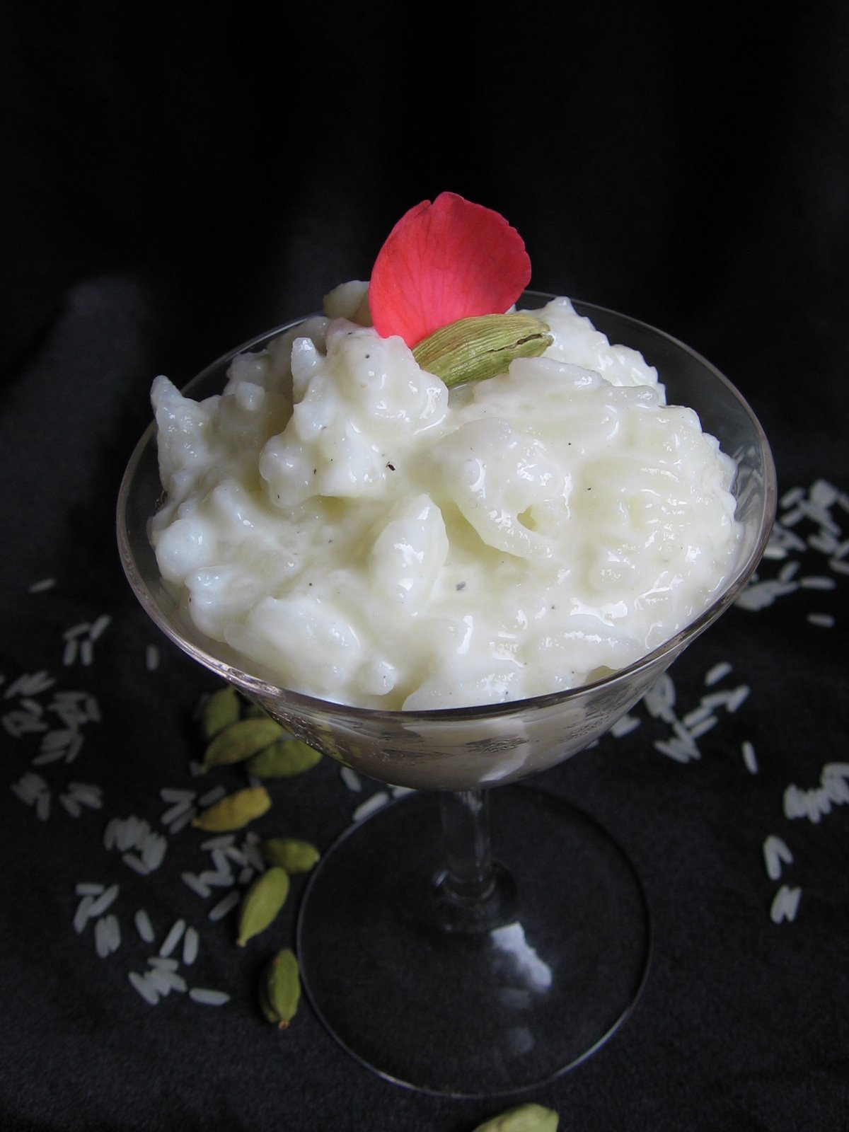 Cardamom and Rose Water Rice Pudding