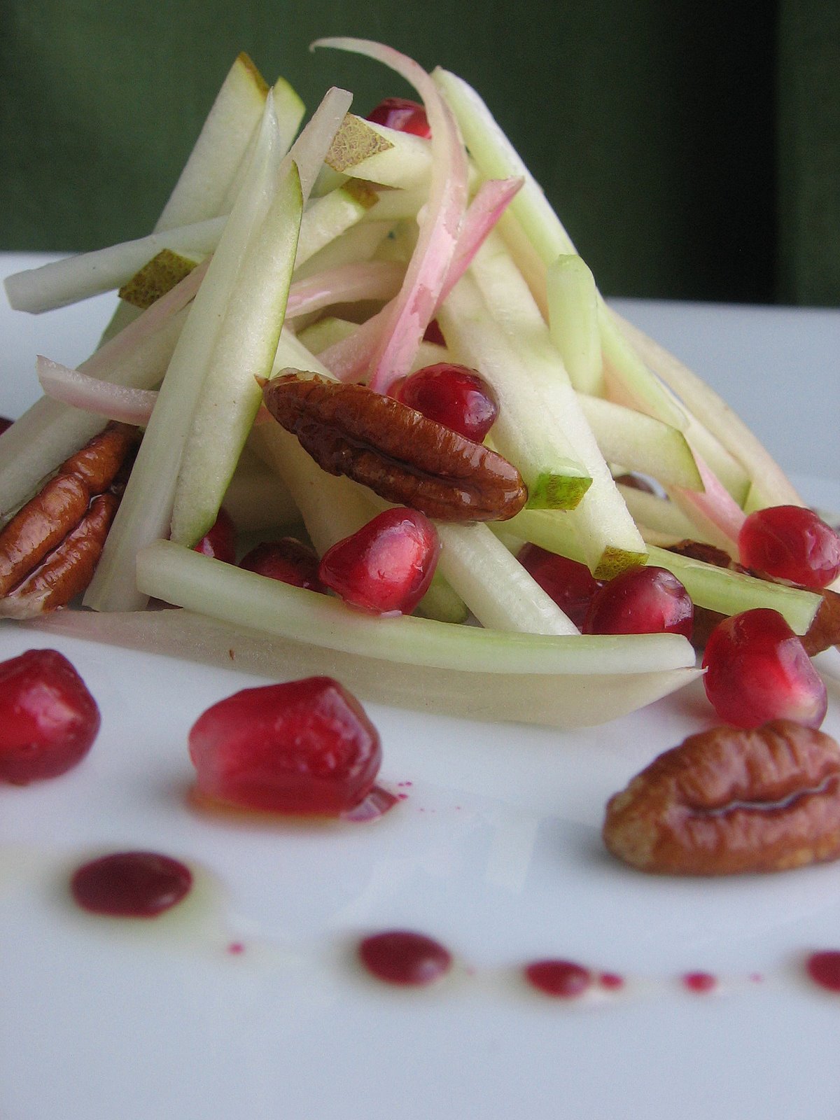 Winter Salad of Russet Apple, Pomegranate and Pecans