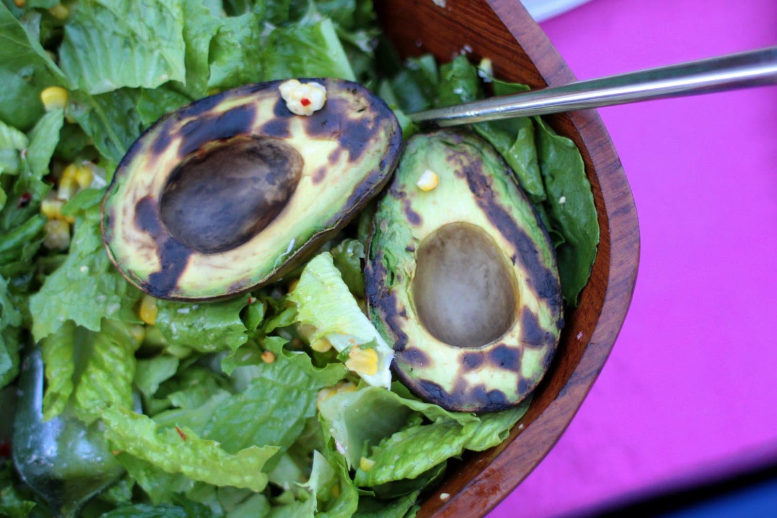 Grilled Avocado & Smoky Corn Salad and Our Dinner with Julie & Cheryl