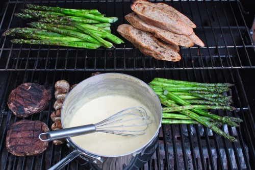 Simple & Seasonal: Welsh Rarebit with Grilled Asparagus & Mushrooms