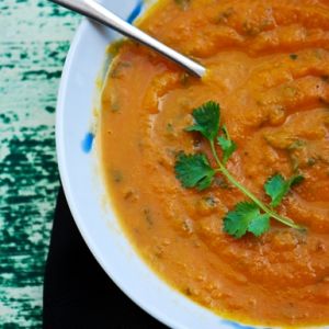Carrot and cilantro soup