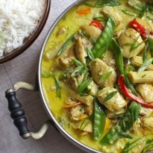 Slow-Cooker Coconut Ginger Chicken & Vegetables