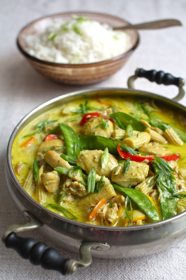 Slow-Cooker Coconut Ginger Chicken & Vegetables