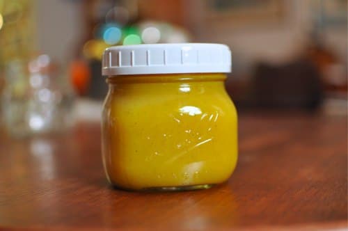 pint jar of orange cardamom curd