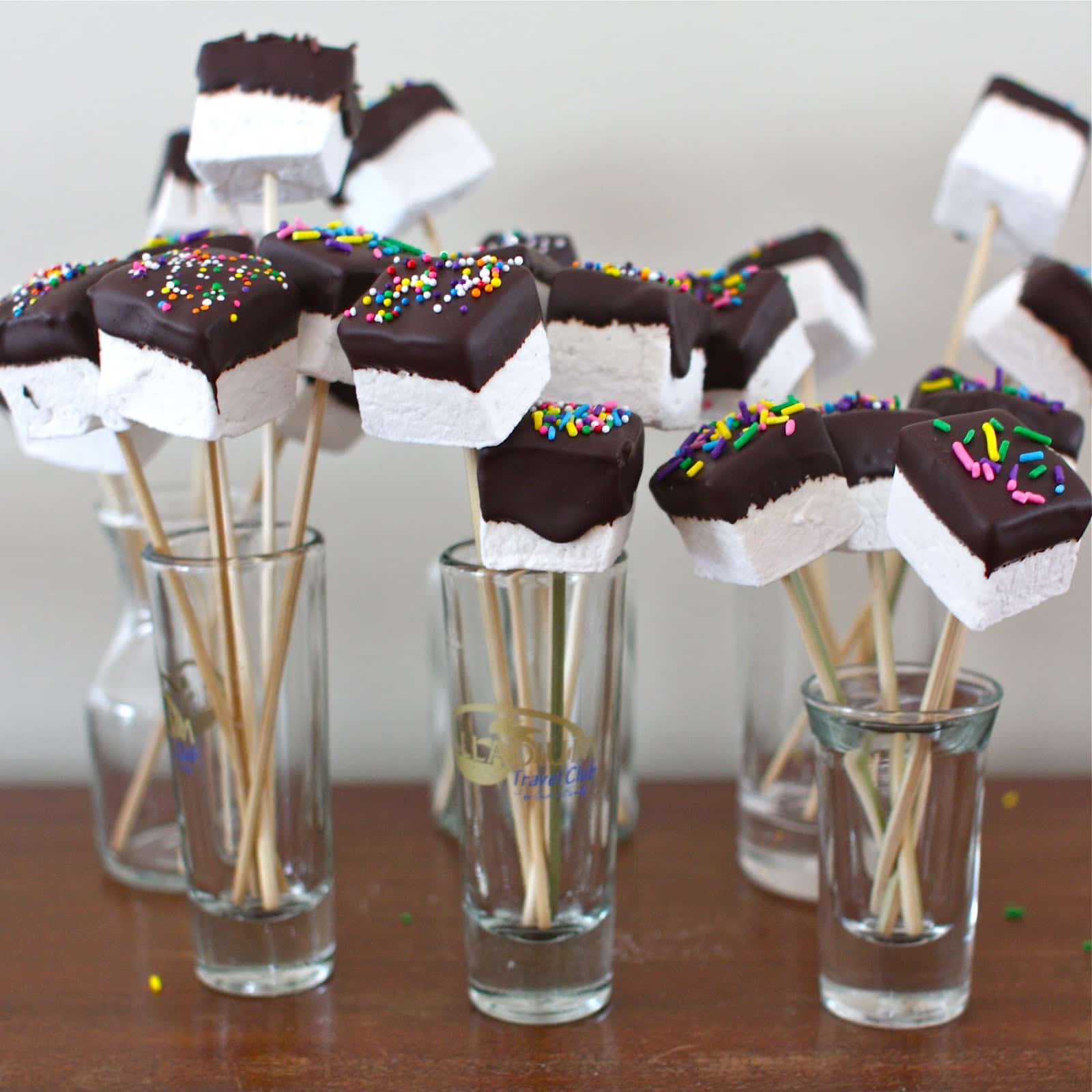 Chocolate-Dipped Vanilla Marshmallows for the Birthday Boy