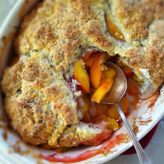 Concede Summer’s End with Vanilla-Biscuit Peach & Plum Cobbler
