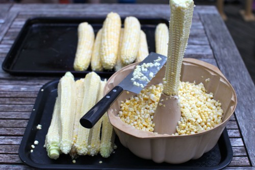 corn cutting