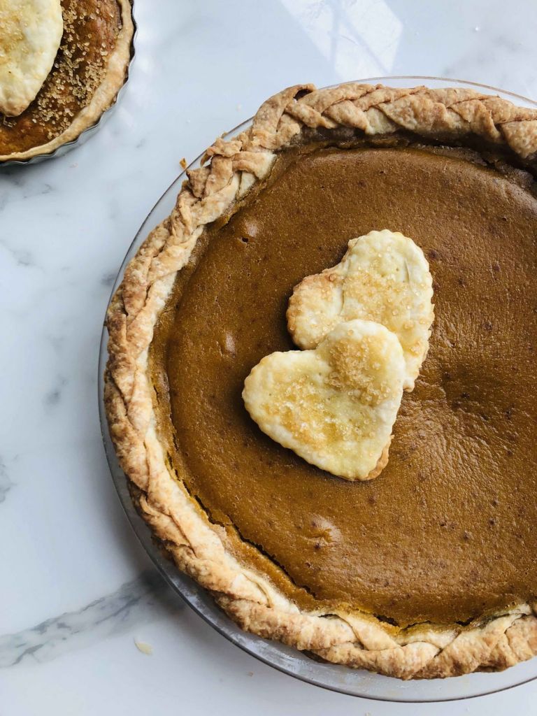 The Best Maple Pumpkin Spice Pie Recipe (and a virtual baby shower!)