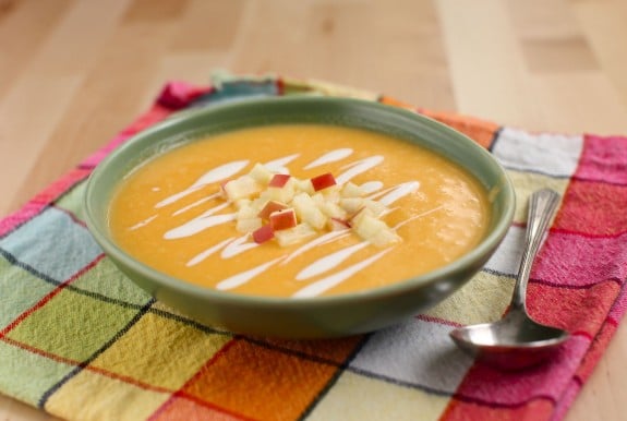 5-ingredient Butternut Squash & Apple Soup (sous vide recipe)