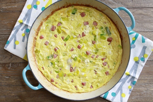 Make Ahead Hot Breakfasts for Cold Mornings (Leek and Ham Frittata)