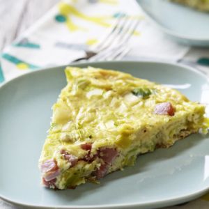 leek and goat cheese frittata