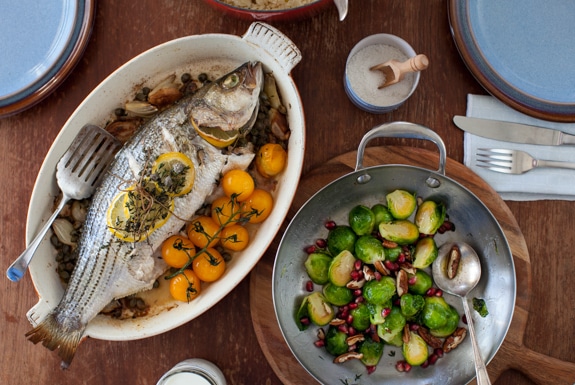 Bringing back Sunday dinner {new series}: Herb-Roasted Striped Bass