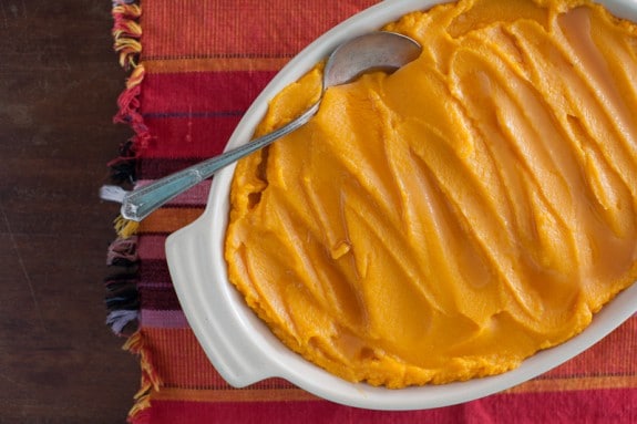 roasted sweet potato puree with browned butter