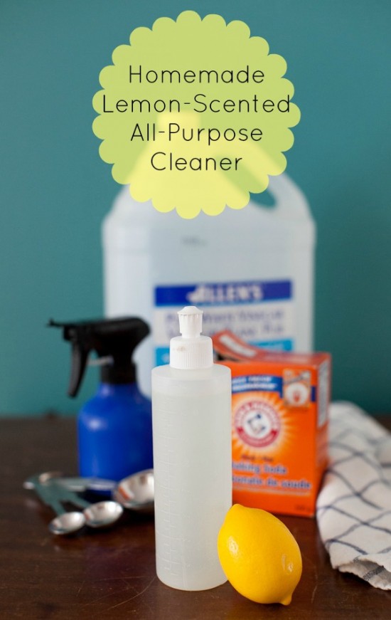 homemade lemon-scented all-purpose cleaner