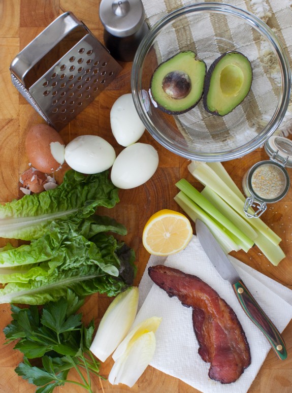 Avocado Egg Salad Lettuce Wraps with Bacon (paleo, dairy-free)