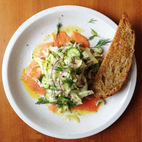 smoked salmon and fennel salad