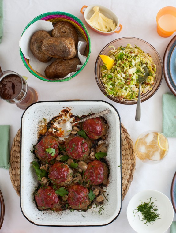 Sunday Dinner: Tomato-Glazed Mini Meatloaves