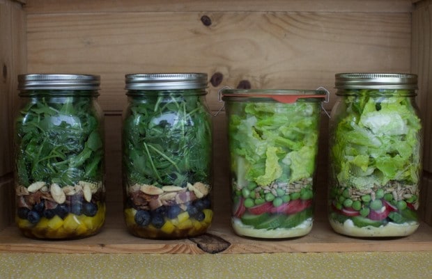 a week of do-ahead mason jar salads