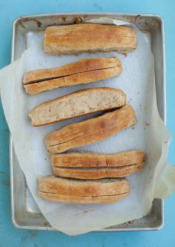 Homemade Whole Wheat Hotdog Buns on Simple Bites | www.simplebites.net