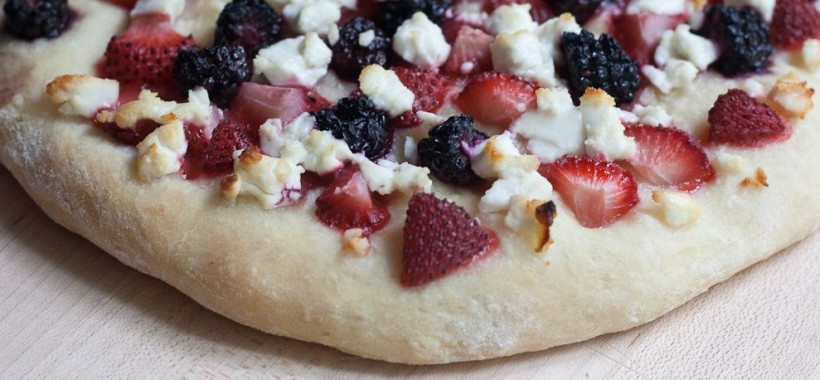 Strawberry, Blackberry, and Goat Cheese Focaccia