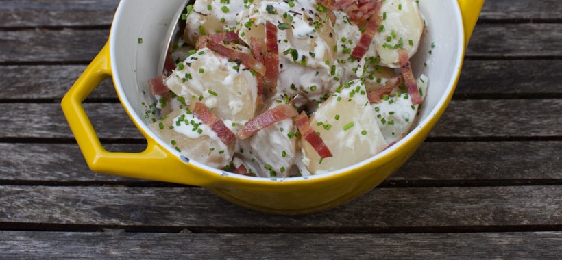Creamy New Potatoes with Bacon and Chives
