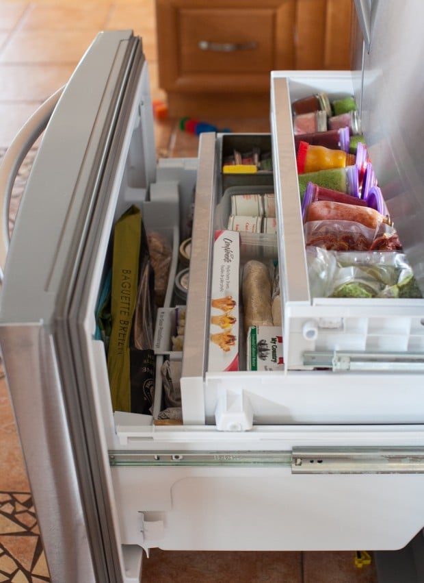 Organized Freezer: Top / Bottom Style Fridge - Simply Organized