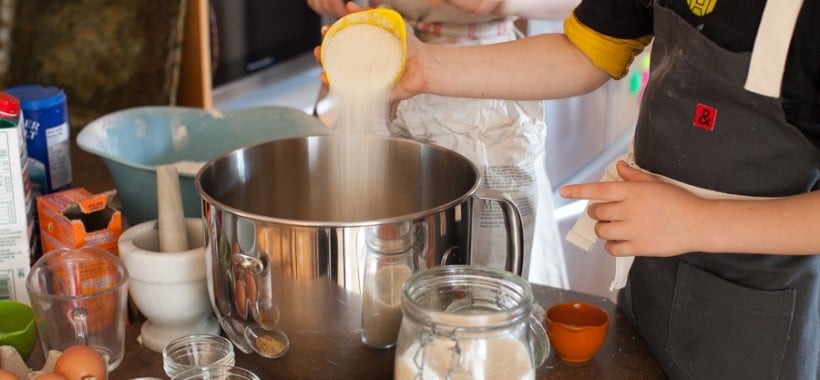 The after school gingerbread project: mixing the dough