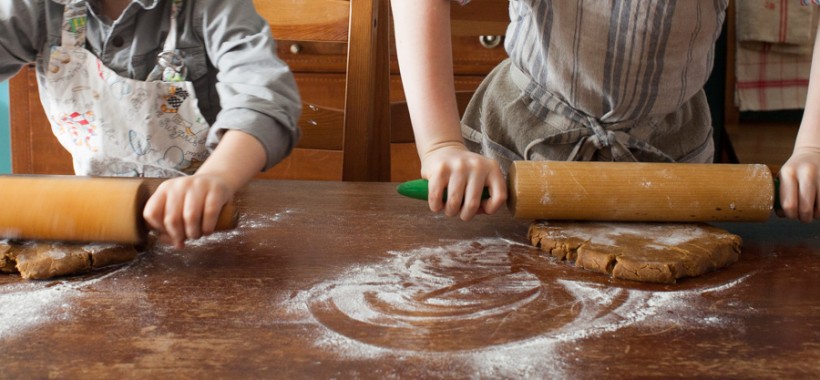 The after school gingerbread project: rolling & baking