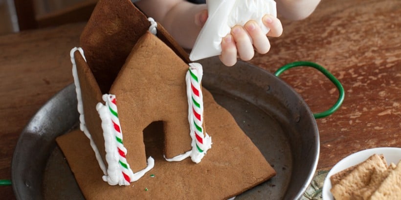 The after school gingerbread project: icing and assembly