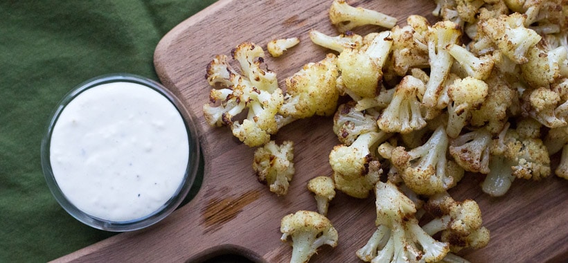 Spiced Roasted Cauliflower with Garlicky Aioli