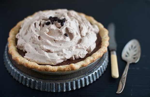 Mocha Pie with Espresso Whipped Cream | Simple Bites #pie #mocha #recipe