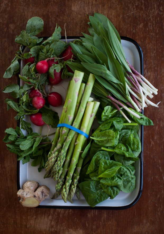 Spring vegetable soup ingredients | Simple Bites
