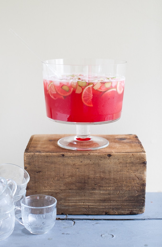 Raspberry-Rhubarb Colins Party Punch