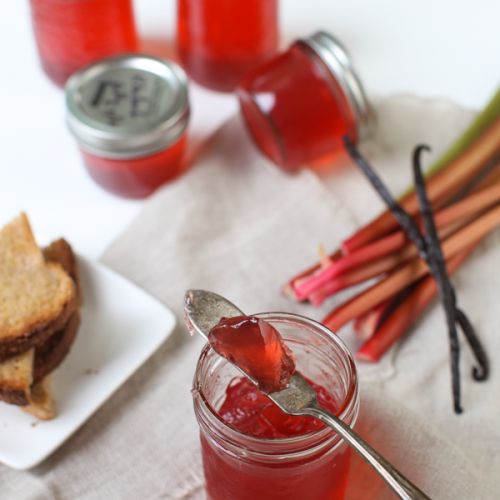 Liège-style waffles with rhubarb-vanilla jam recipe