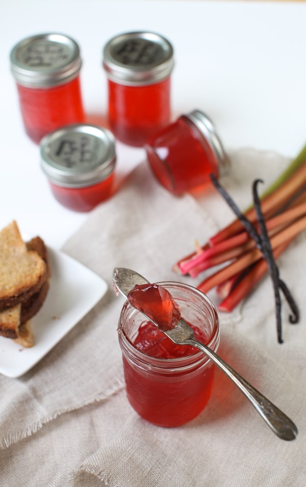 Rhubarb Vanilla Bean Jelly | Simple Bites #recipe #canning #preserving