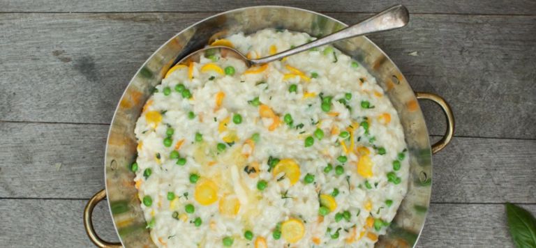 Early Summer Risotto with New Garden Vegetables