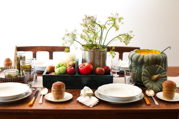 A thrifty Thanksgiving tablescape | Simple Bites #decorating #thanksgving #holiday #harvest
