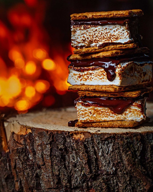 S'mores stacks with maple marshmallows: Brown Eggs & Jam Jars cookbook