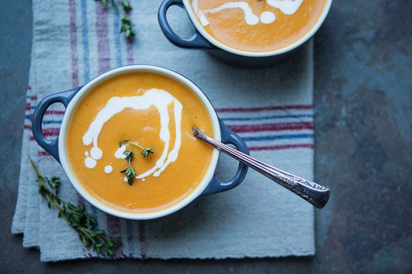 Roasted Carrot Parsnip Soup with Thyme ||  Image by Shaina Olmanson