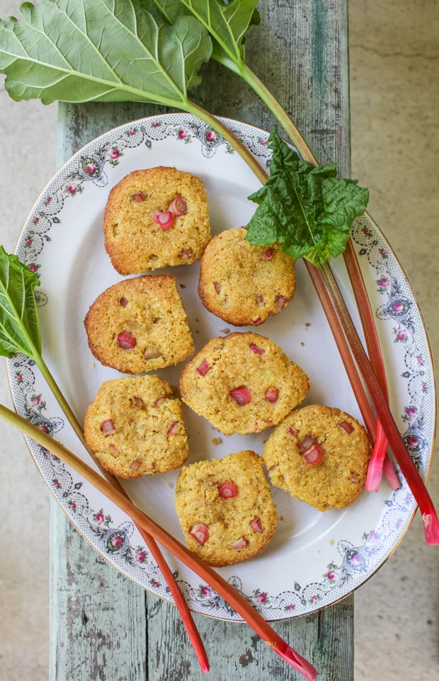 Rhubarb Cornmeal Muffins | Simple Bites #recipe #rhubarb