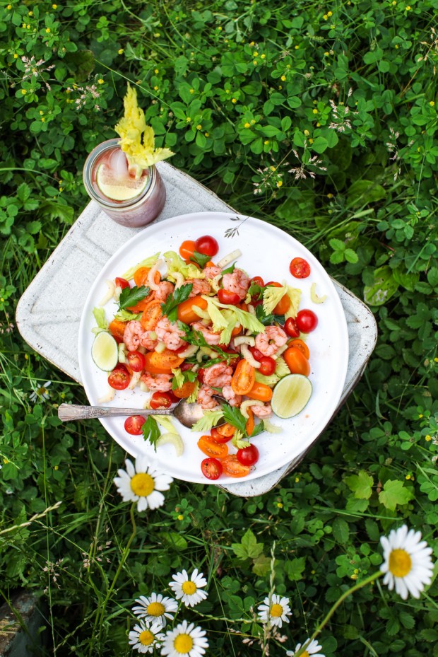 Bloody Caesar Shrimp Salad || Simple Bites #salad #eatseasonal #recipe