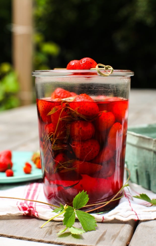 Quick Pickled Strawberries with Black Pepper and Tarragon | Simple Bites #recipe #pickles