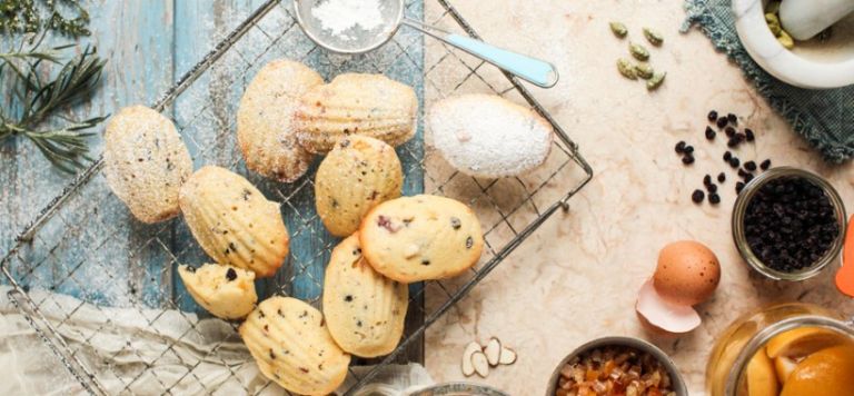 Christmas Stollen Madeleines with Preserved Lemon