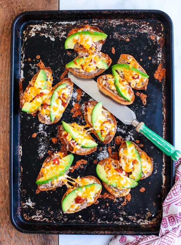Mexican Mollets (avocado bean cheese melts) || Simple Bites