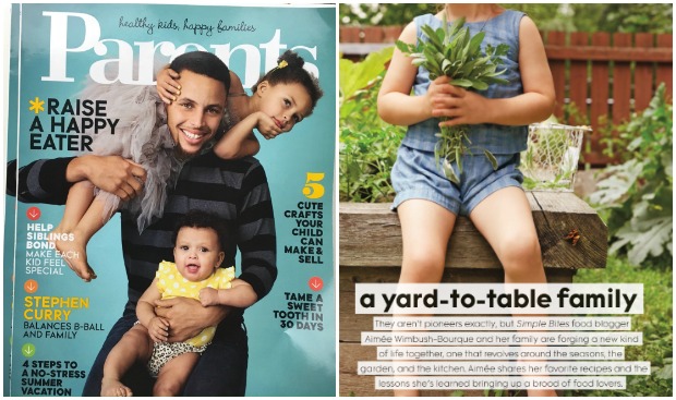Behind the scenes for the Parents magazine article: Simple Bites: Recipes and Tips From a Yard-to-Table Family
