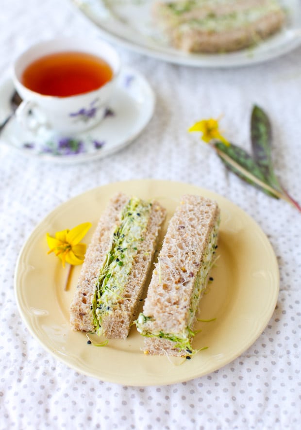 Herbed Avocado Egg Salad Tea Sandwiches - Simple Bites