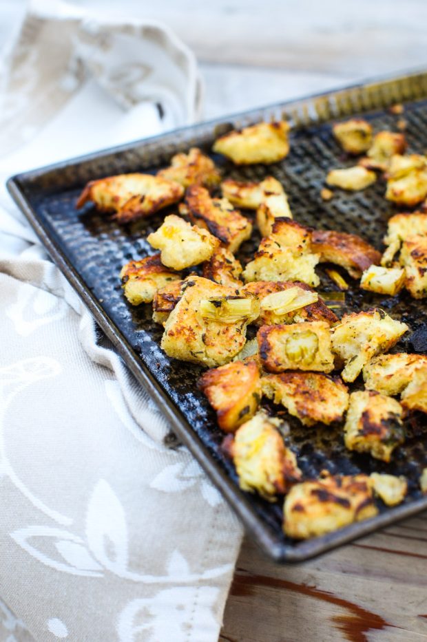 How To Make Croutons From Leftover Stuffing Simple Bites