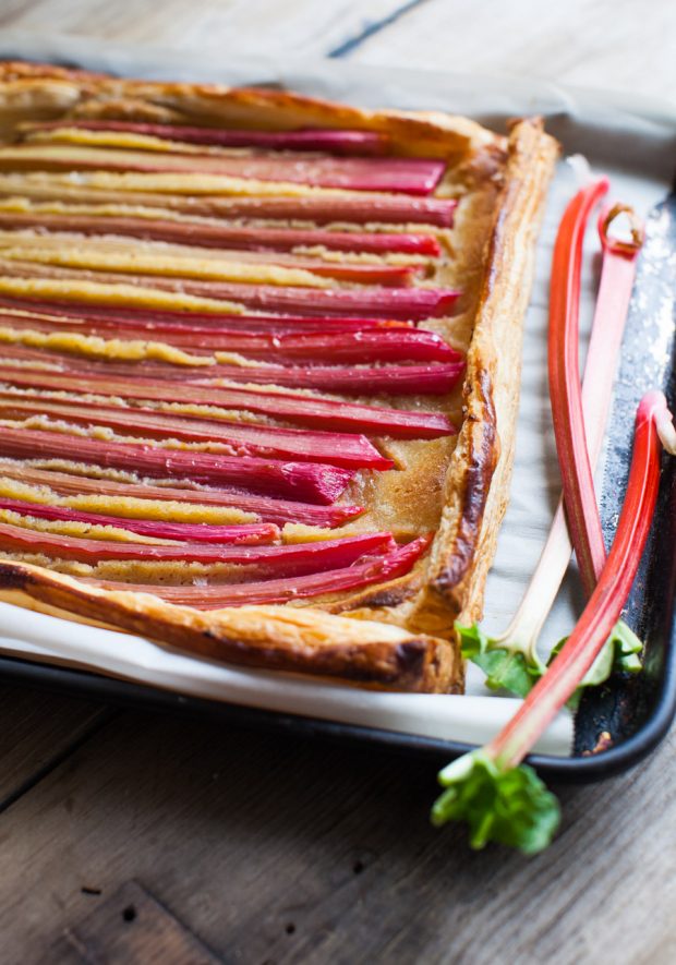 Rhubarb Galette with Pistachio Frangipane - Eat Love Eat