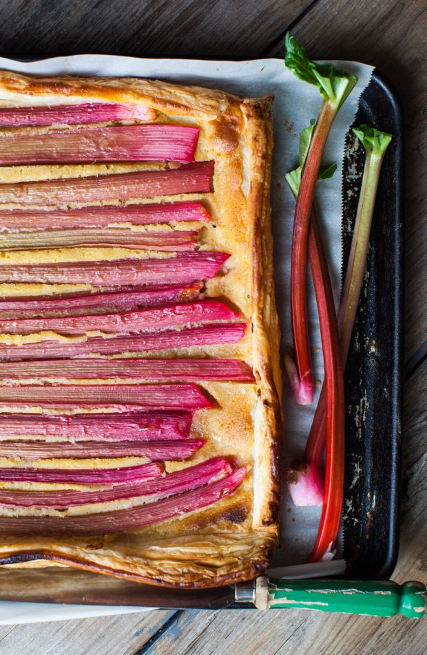 Rhubarb Galette with Pistachio Frangipane - Eat Love Eat