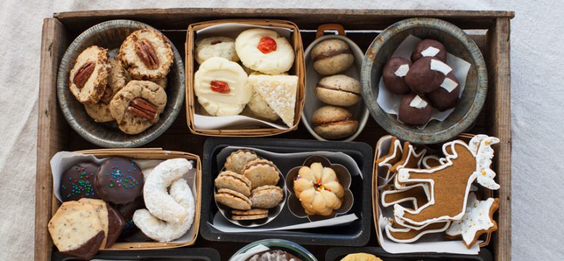 Holiday Cookie Tray is an assortment of several cookies